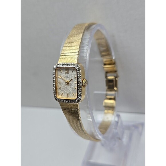 Jacques Prevard Nicolet Womens Vintage Quartz Diamond Bezel Watch New Battery main image 10